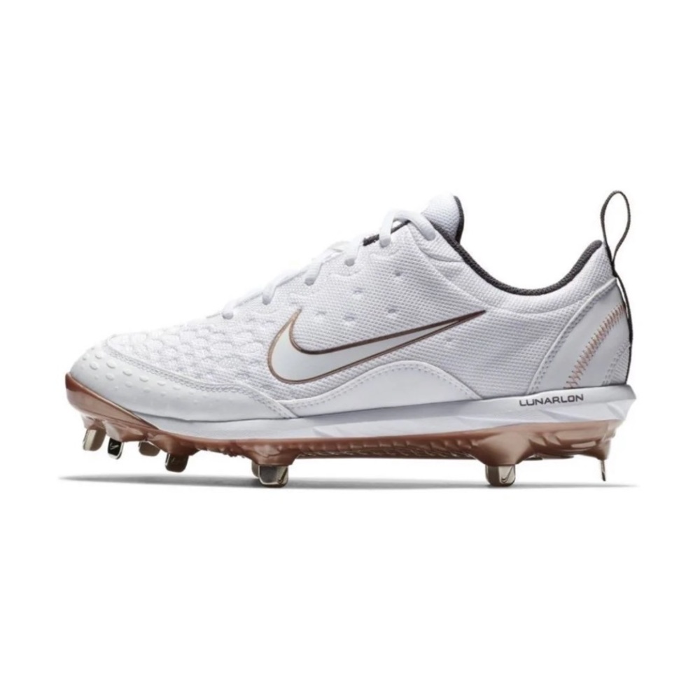 Nike Lunarlon Softball Cleats White & Rose Gold